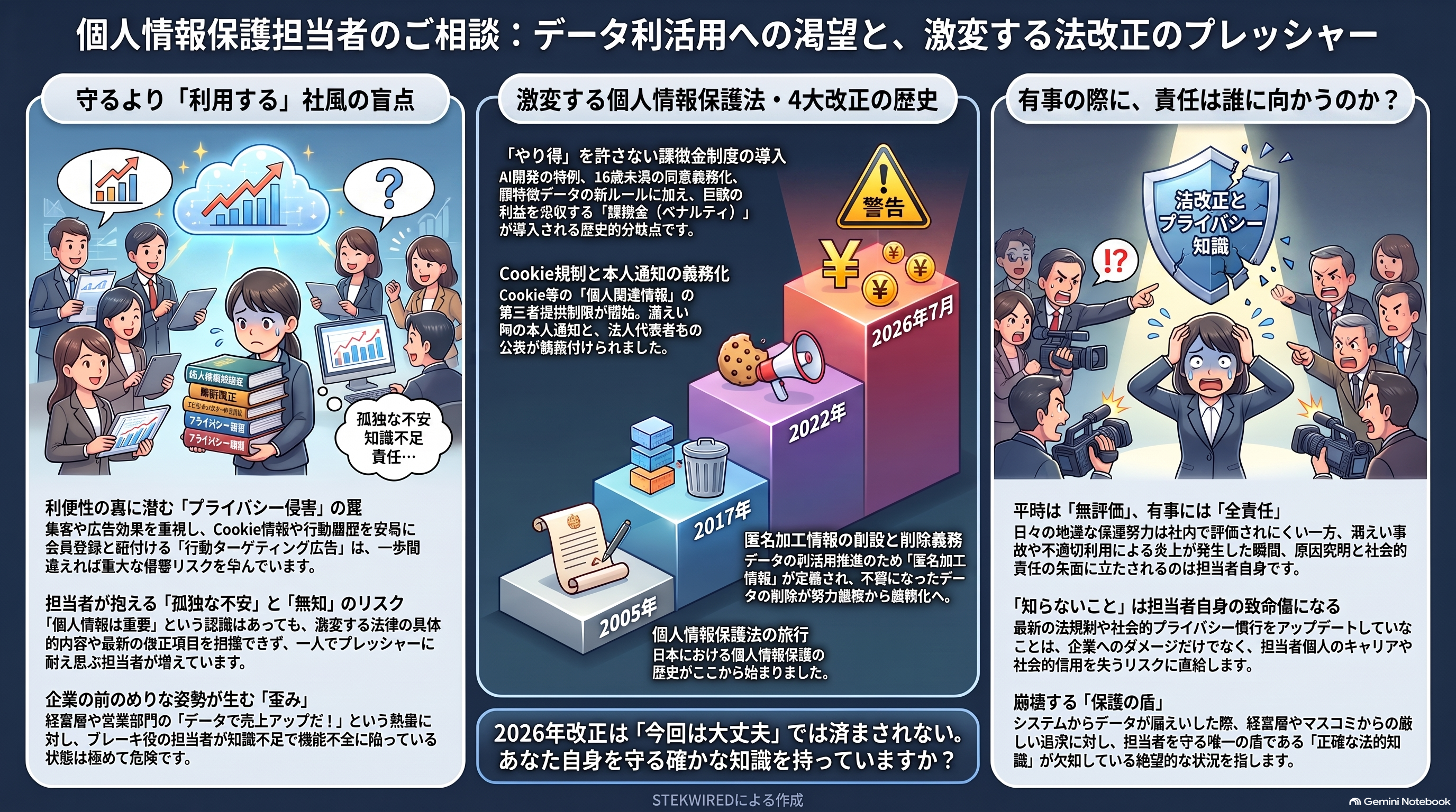 個人情報保護担当者のご相談：データ利活用への渇望と、激変する法改正のプレッシャー