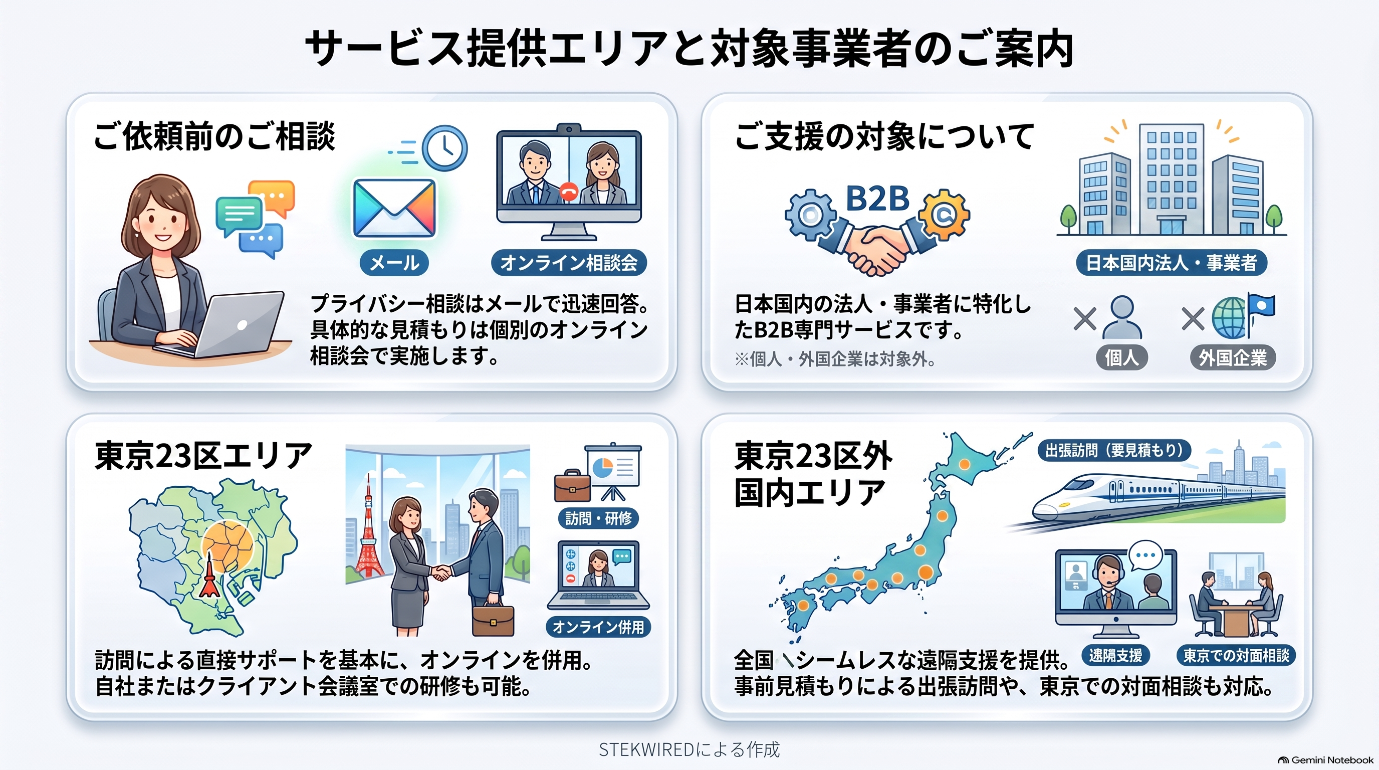 サービス提供エリアと対象事業者のご案内