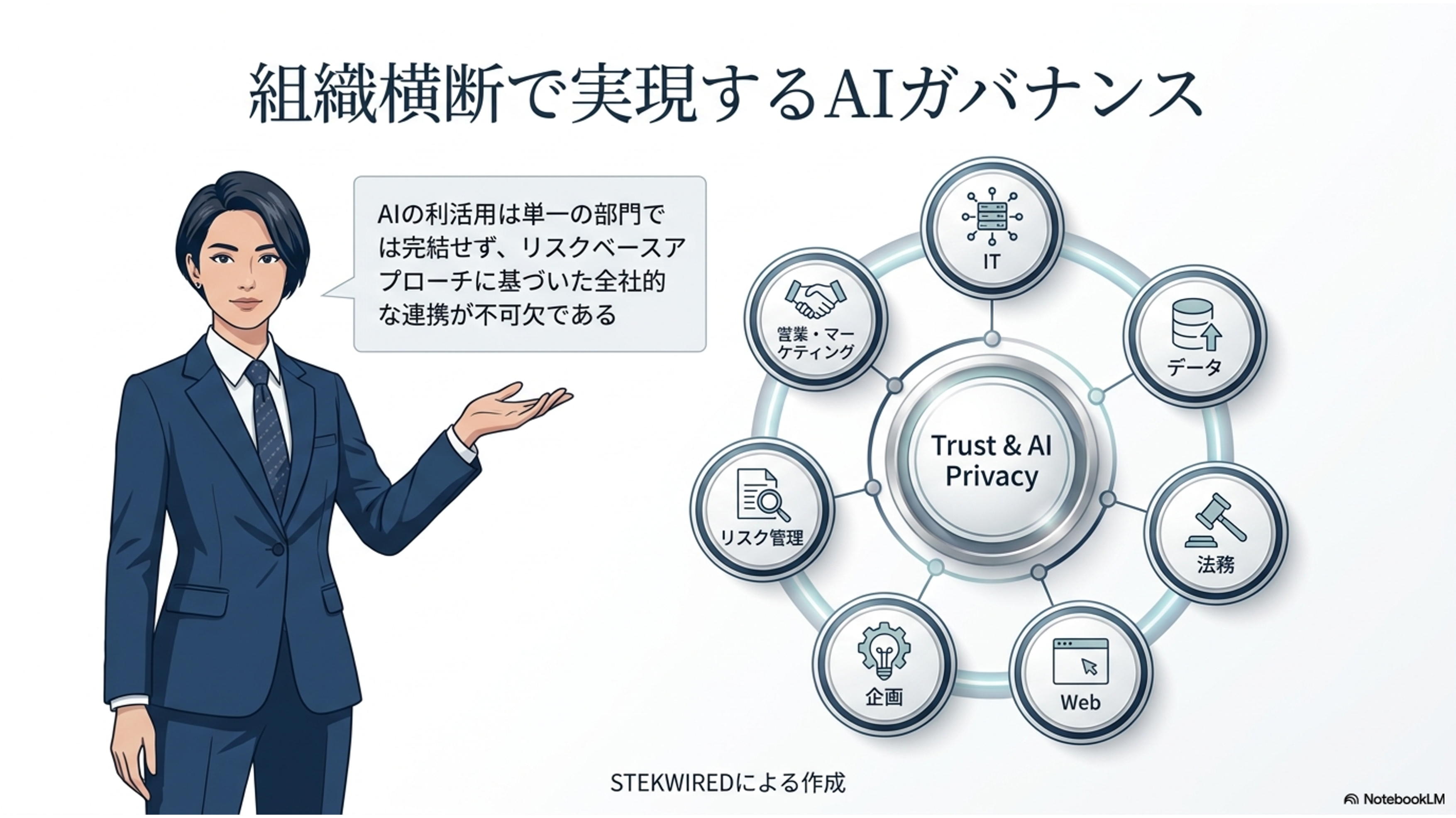 組織横断で実現するAIガバナンスの図解