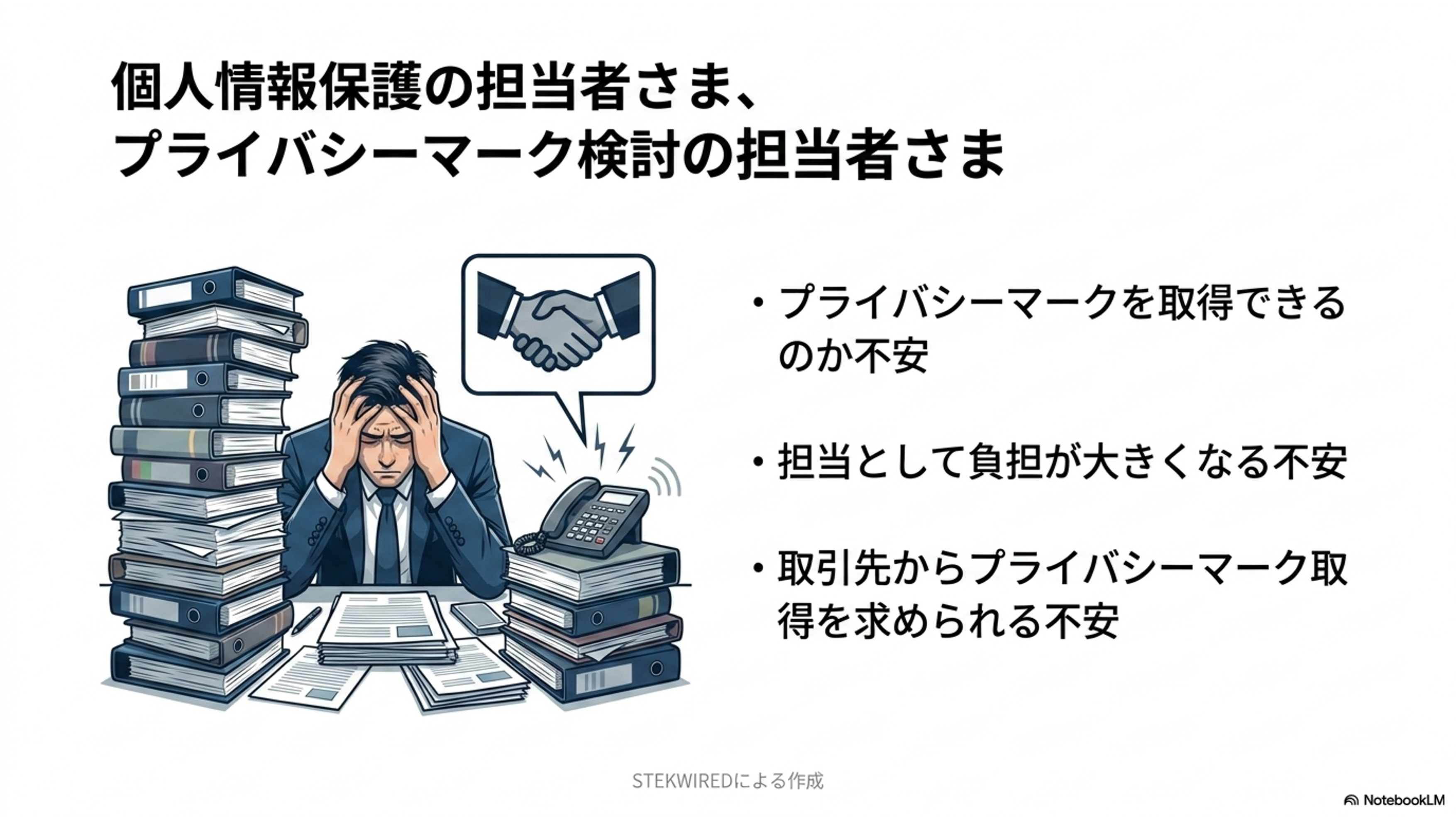 個人情報保護の担当者さま、プライバシーマーク検討の担当者さま
