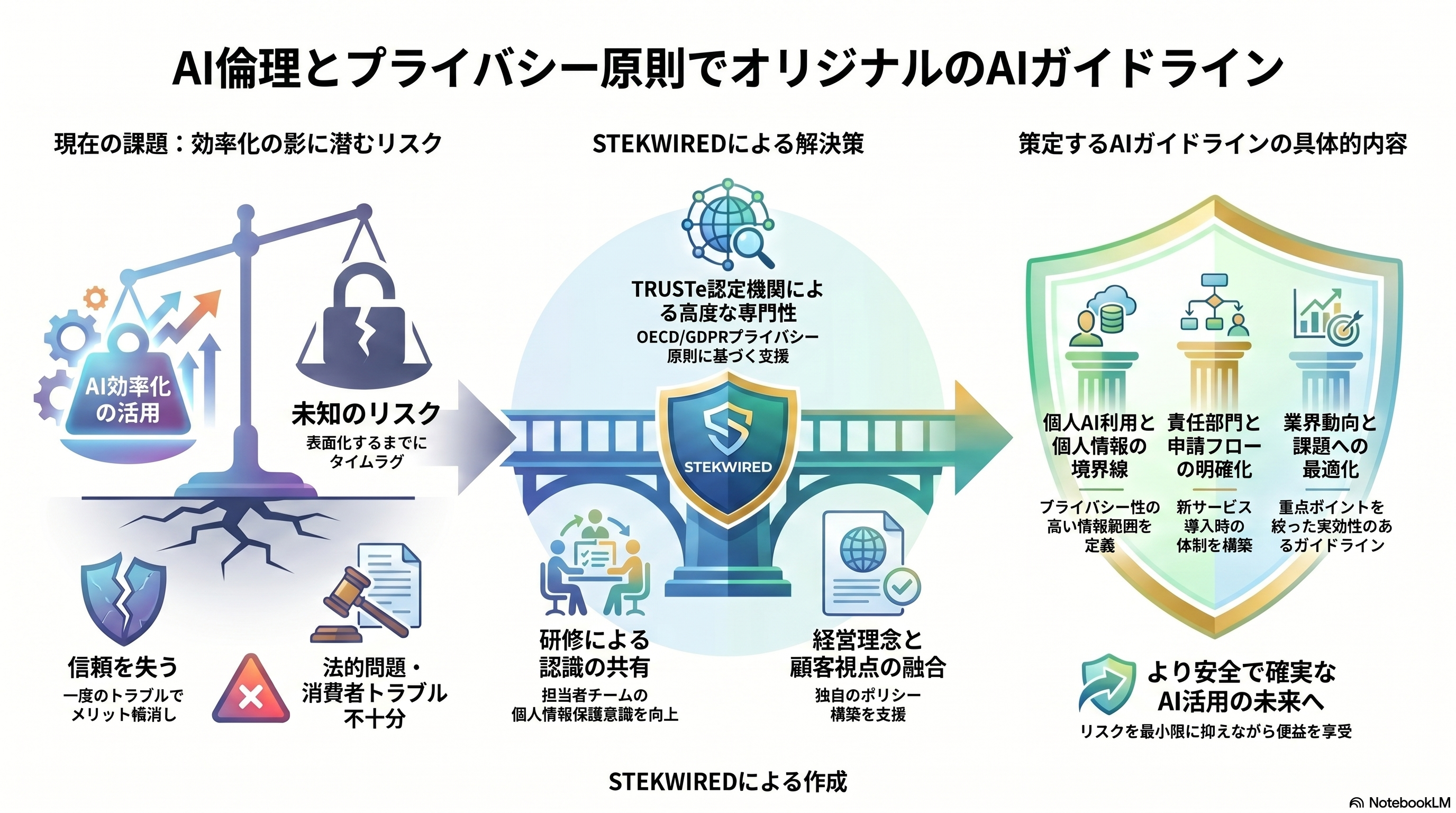AI倫理とプライバシー原則でオリジナルのAIガイドライン