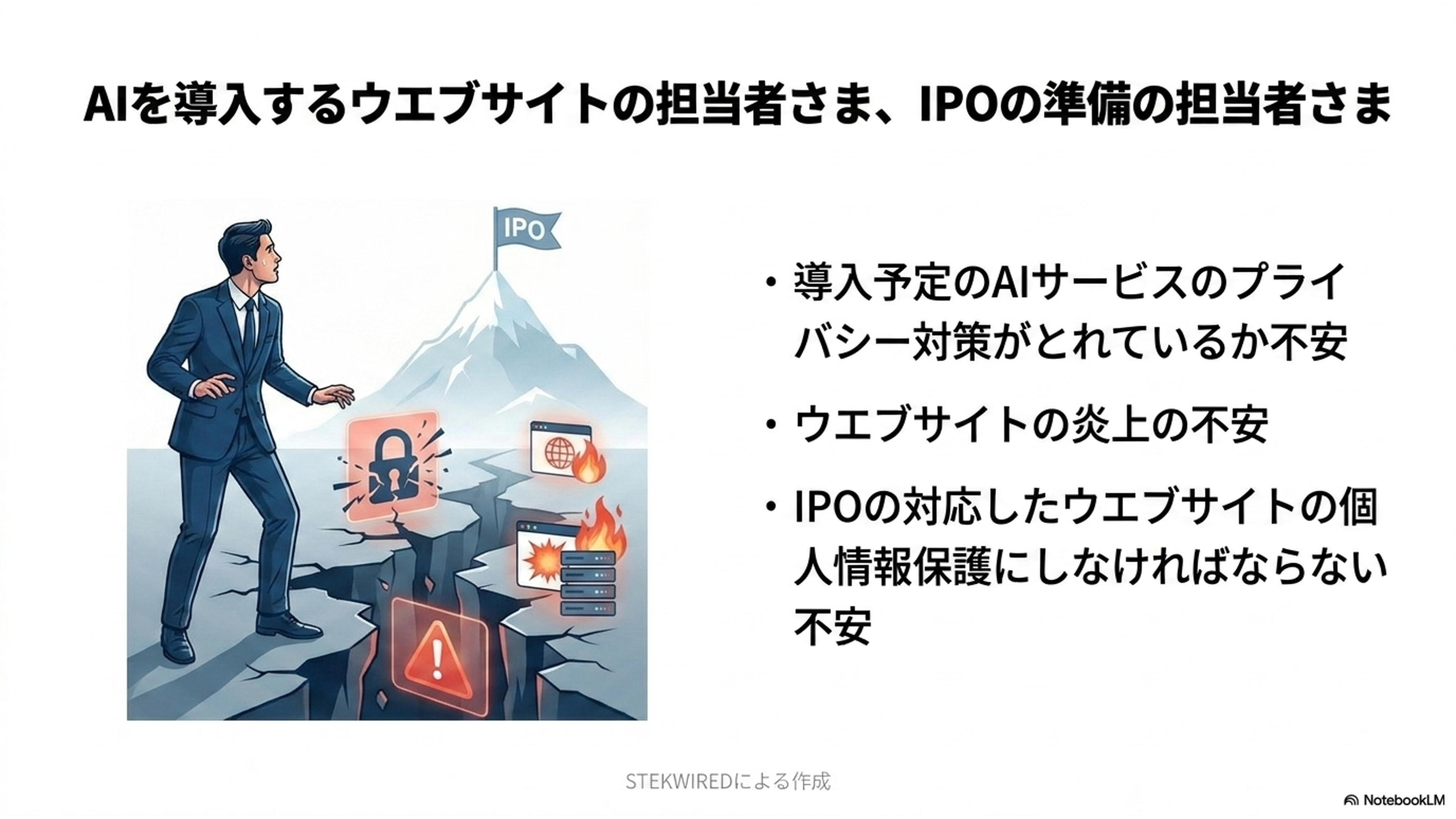 ウェブサイトの担当者さま、IPOの準備の担当者さま