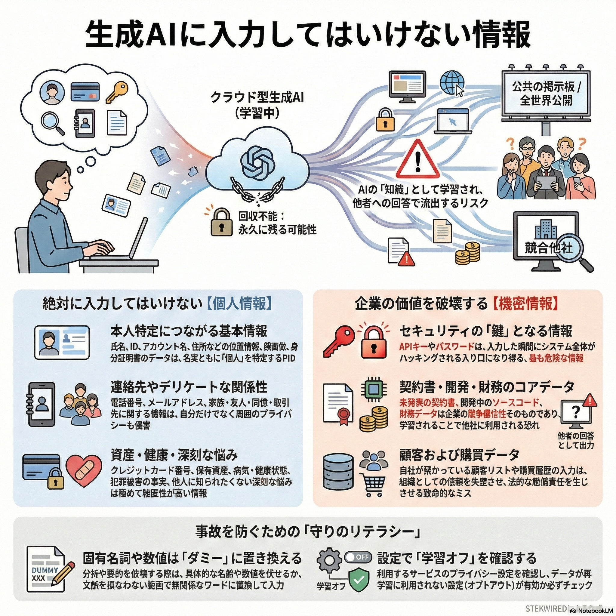 生成AIに入力してはいけない情報